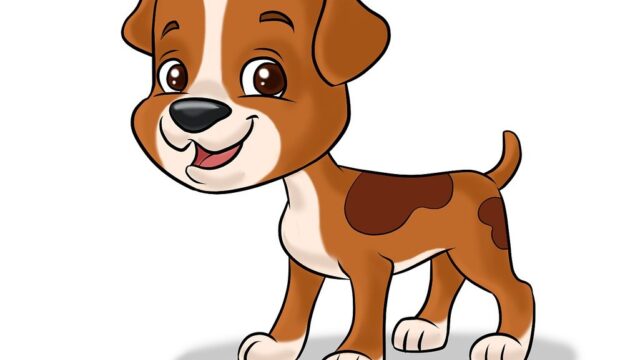 dog cartoon, dog illustration, kid dog