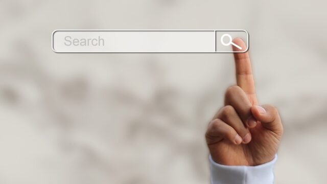 search, google, finger