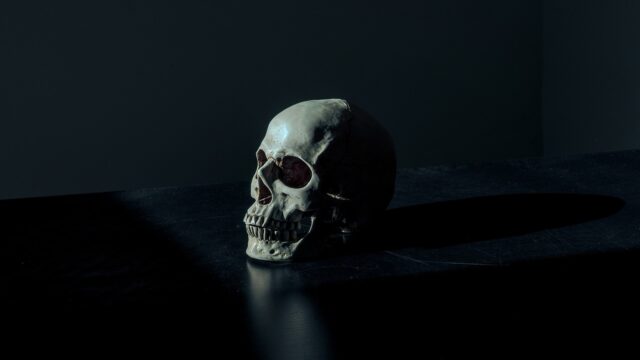 skull, creepy, dark